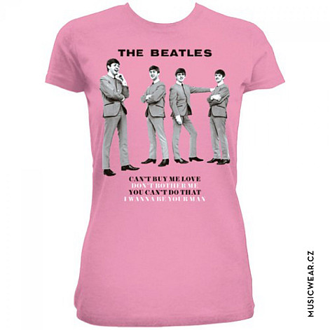 The Beatles tričko, You Can't Do That Pink, dámske