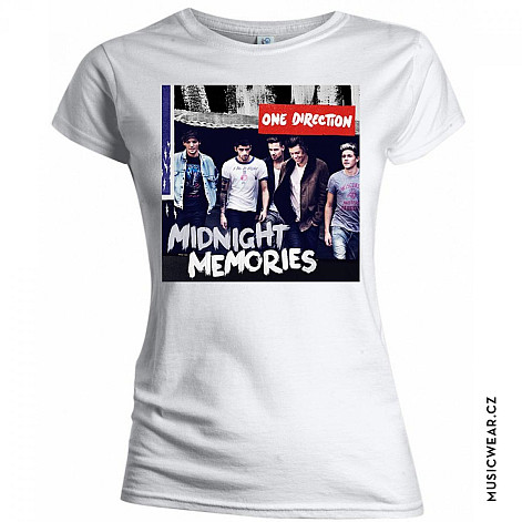 One Direction tričko, Midnight Memories White, dámske