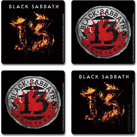 Black Sabbath set korkových podtácků 4ks, 13