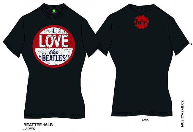 The Beatles tričko, I Love the Beatles Black, dámske