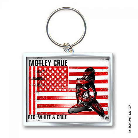 Motley Crue kľúčenka, Red White & Crue Logo