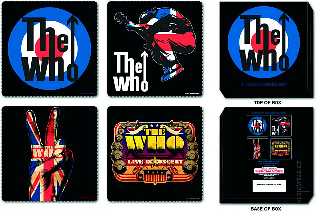 The Who set korkových podtácků 4ks, Mixed designs