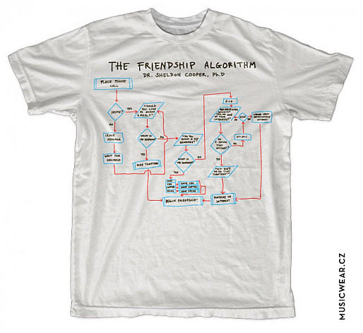 Big Bang Theory tričko, The Friendship Algorithm, pánske