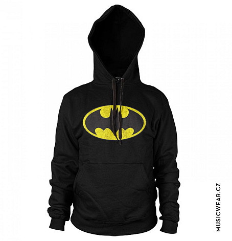 Batman mikina, Distressed Logo Hoodie, pánska