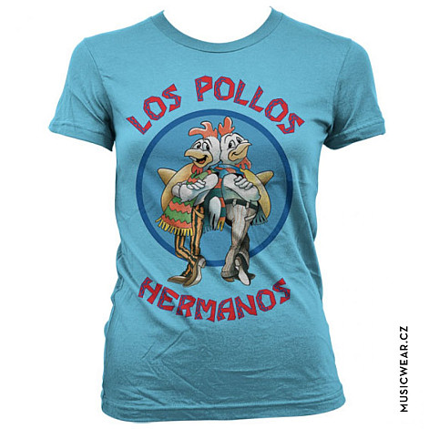 Breaking Bad tričko, Los Pollos Hermanos Skyblue Girly, dámske