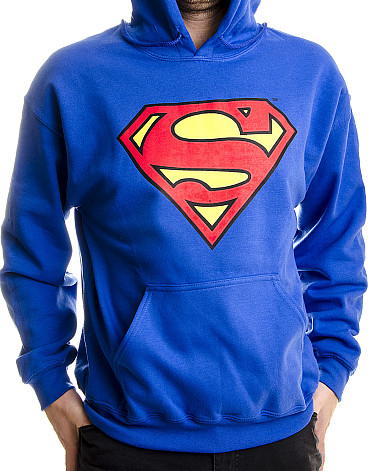 Superman mikina, Shield Hoodie Blue, pánska