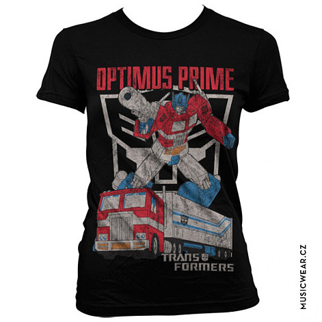 Transformers tričko, Optimus Prime Distressed, dámske