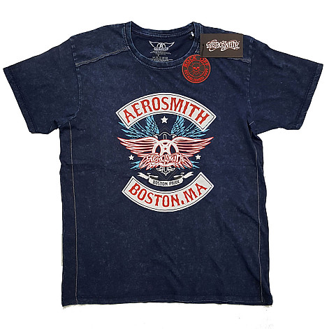 Aerosmith tričko, Boston Pride Washed Blue, pánske