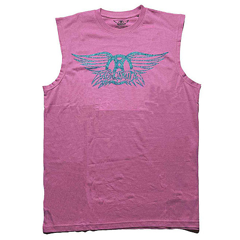 Aerosmith tielko, Glitter Print Logo Pink, pánske