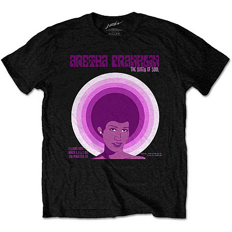 Aretha Franklin tričko, Fillmore West '71 Black, pánske