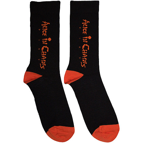 Alice In Chains ponožky, Logo Black, unisex - velikost 6 až 11 (39 až 45)