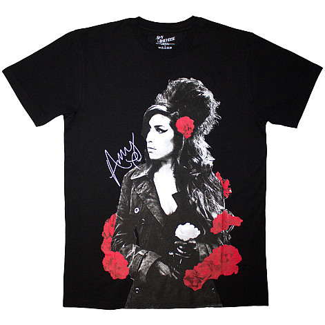 Amy Winehouse tričko, Rose Portrait Black, pánske