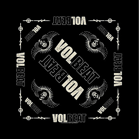 Volbeat bavlněný šatka 55 x 55cm, Logo Black