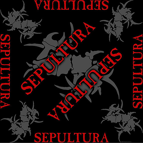 Sepultura bavlněný šatka 55 x 55cm, Logo Black