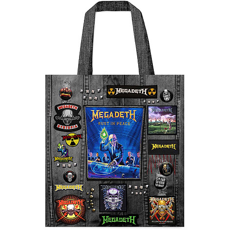 Megadeth nákupná taška Eco PES 40x40 cm/260g, Rust In Peace Multicolor