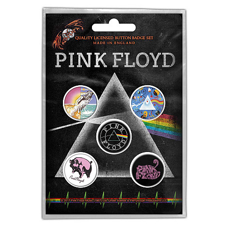Pink Floyd sada 5-ti placok průměr 25 mm, Prism, unisex