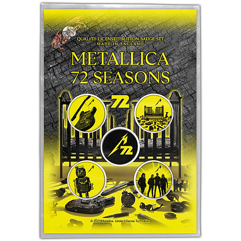 Metallica sada 5-ti placok průměr 25 mm, 72 Seasons