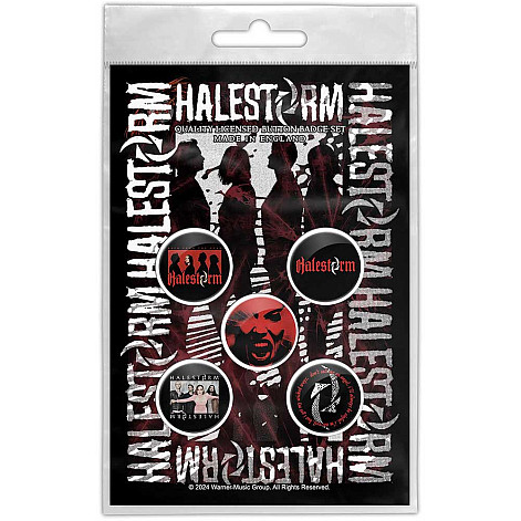 Halestorm sada 5-ti placok průměr 25 mm, Portrait