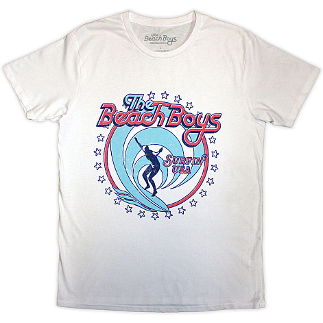 Beach Boys tričko, Surfin' USA Circle White, pánske