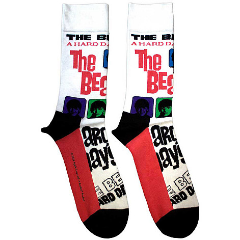 The Beatles ponožky, A Hard Day's Night White, unisex - velikost 4 až 7 (36 až 40 EU)