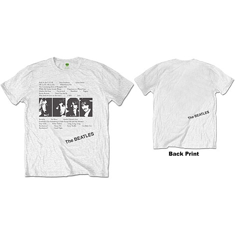 The Beatles tričko, White Album Tracks BP White, pánske