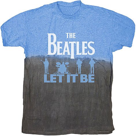 The Beatles tričko, Let It Be Split Dip-Dye Blue, pánske