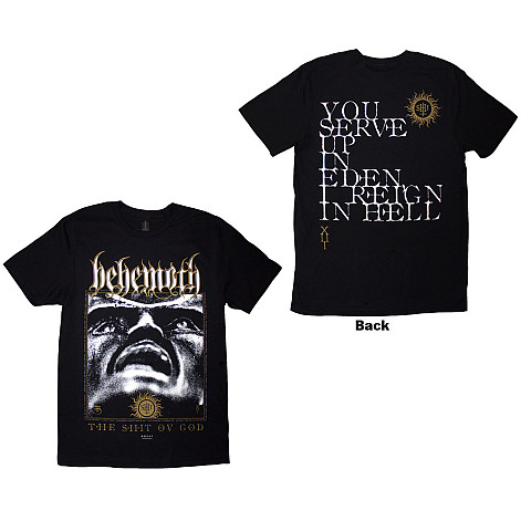 Behemoth tričko, The Shit Ov God Reign In Hell BP Black, pánske
