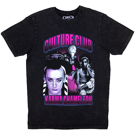 Boy George & Culture Club tričko, Karma Chameleon Stone Wash Black, pánske