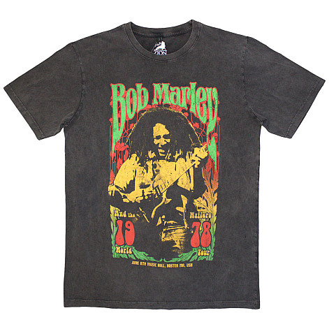 Bob Marley tričko, 1978 Stone Wash Charcoal Grey, pánske