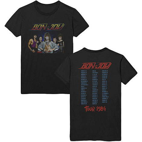 Bon Jovi tričko, Tour '84 BP Black, pánske