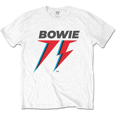 David Bowie tričko, 75th Logo White, pánske
