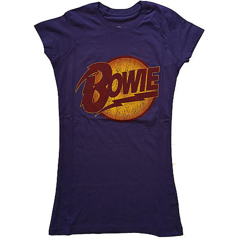 David Bowie tričko, Vintage Diamond Dogs Logo Girly Purple, dámske