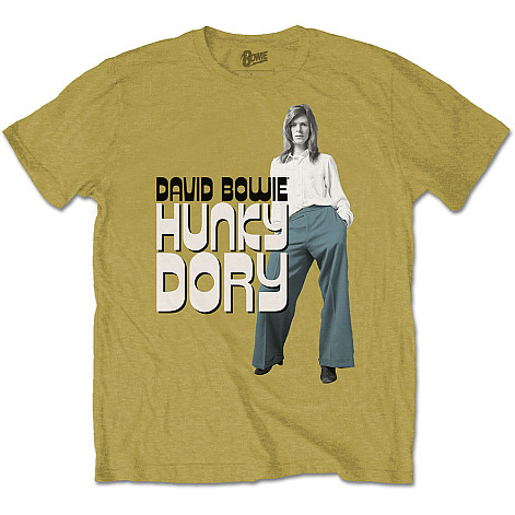 David Bowie tričko, Hunky Dory 2 Mustard Yellow, pánske