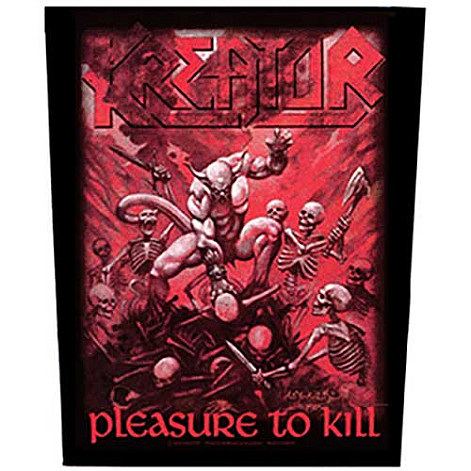 Kreator nášivka na chrbát 30x27x36 cm, Pleasure To Kill