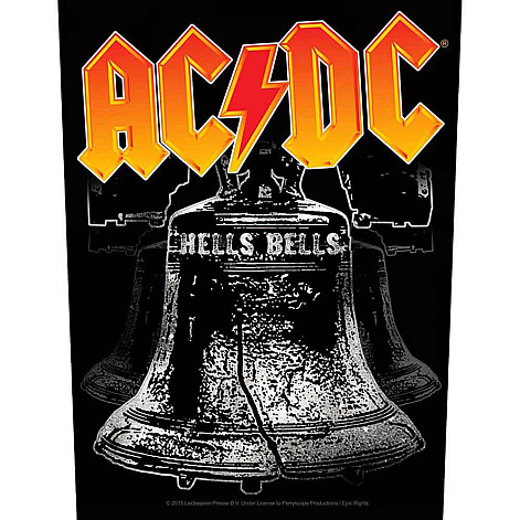 AC/DC nášivka na chrbát CO+PES 30x27x36 cm, Hells Bells