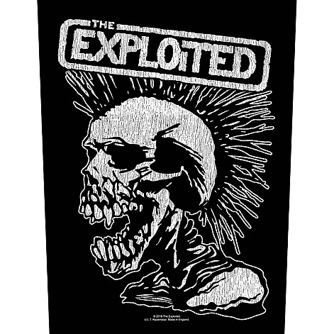 The Exploited nášivka na chrbát 30x27x36 cm, Vintage Skull