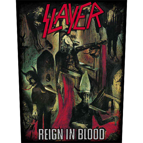 Slayer nášivka na chrbát CO+PES 30x27x36 cm, Reign In Blood