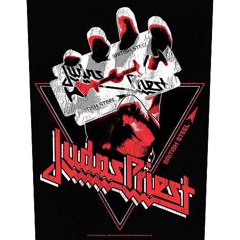 Judas Priest nášivka na chrbát 30x27x36 cm, British Steel Vintage