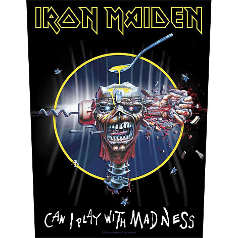 Iron Maiden nášivka na chrbát 30x27x36 cm, Can I Play With Madness, unisex