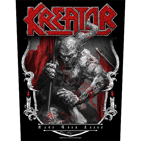 Kreator nášivka na chrbát 30x27x36 cm, Hate Uber Alles