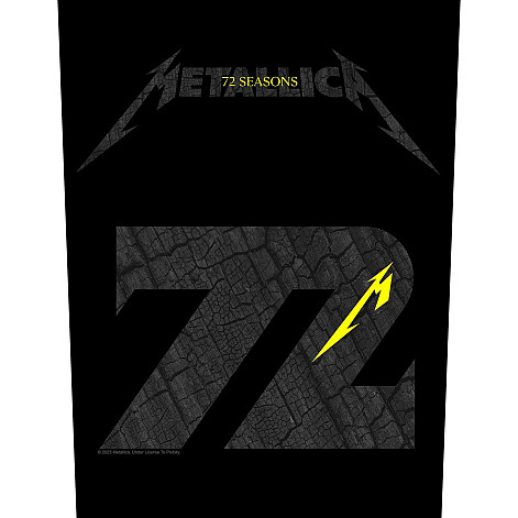 Metallica nášivka na chrbát 30x27x36 cm, Charred M72