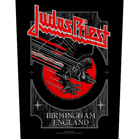 Judas Priest nášivka na chrbát CO+PES 30x27x36 cm, Birmingham
