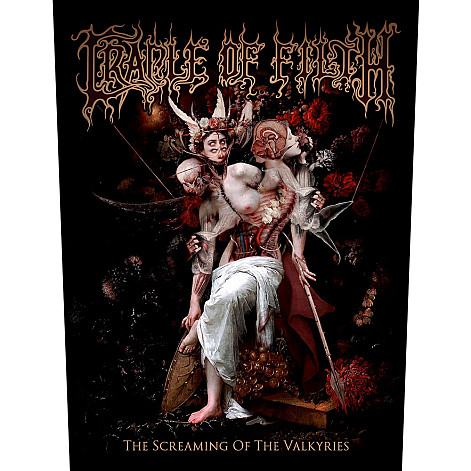 Cradle Of Filth nášivka na chrbát CO+PES 30x27x36 cm, Screaming Of The Valkyries