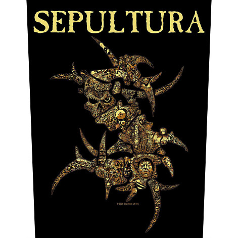 Sepultura nášivka na chrbát CO+PES 30x27x36 cm, Discography Black
