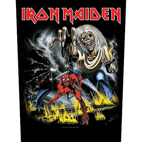 Iron Maiden nášivka na chrbát CO+PES 30x27x36 cm, Number Of The Beast