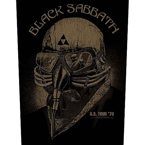 Black Sabbath nášivka na chrbát CO+PES 30x27x36 cm, US Tour 1978