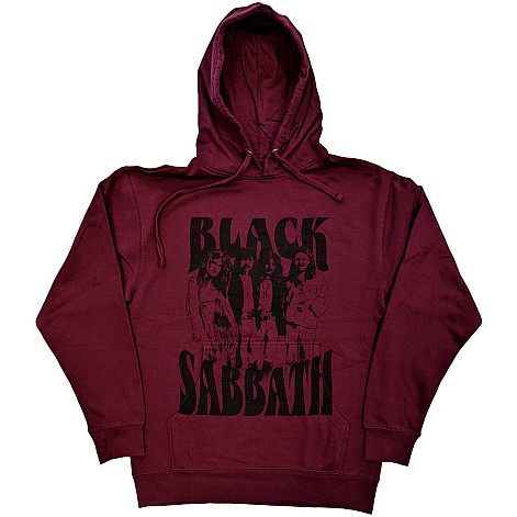 Black Sabbath mikina, Band and Logo Maroon Red, pánska