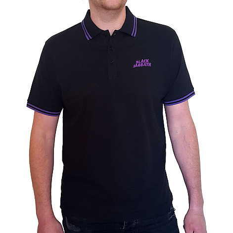 Black Sabbath tričko, Wavy Logo Polo Black, pánske