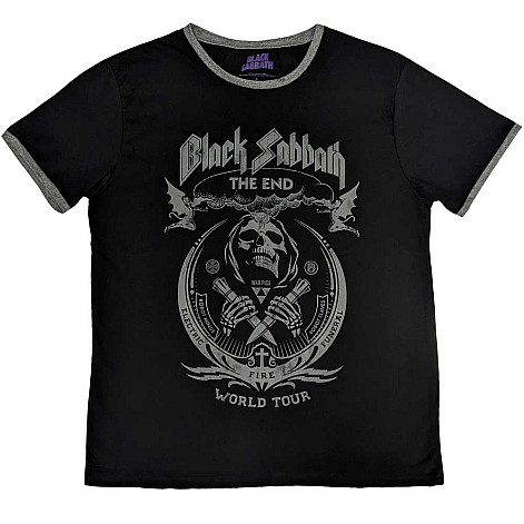 Black Sabbath tričko, The End Mushroom Cloud Ringer Black, pánske