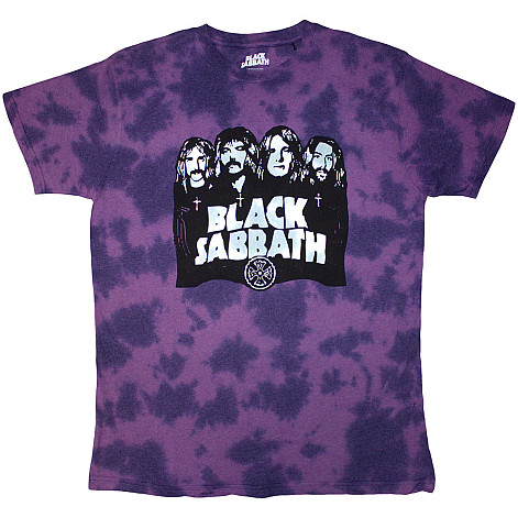 Black Sabbath tričko, Band & Logo Wash Collection Purple, pánske